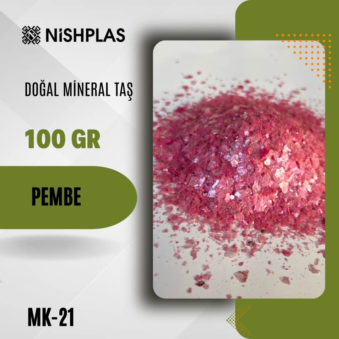 Nishplas Doğal Mineral Taş – Pembe – MK-21